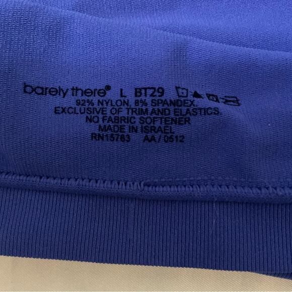 Barely There Blue Spandex Exercise Tank Camisole L Athleisure Activewear Casual - Picture 8 of 8